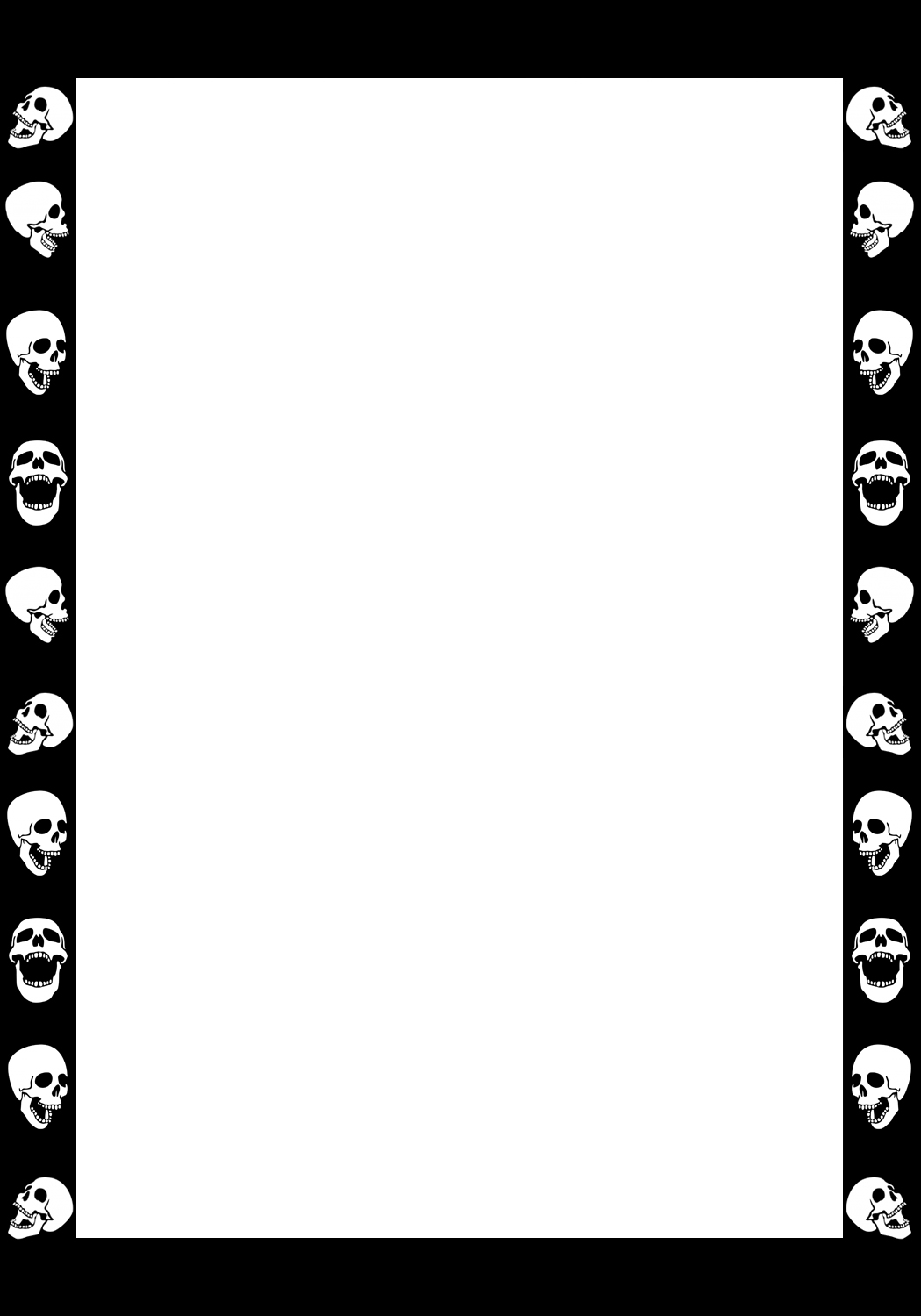 Scary Halloween frame with skulls