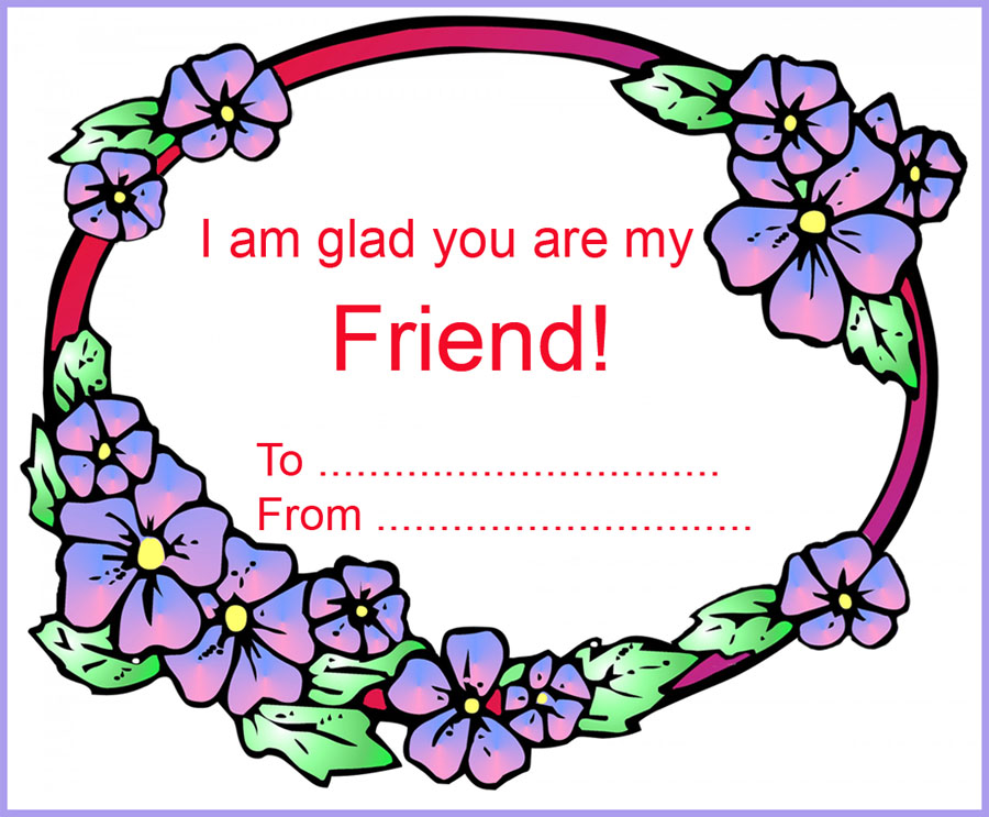 Valentine Day flower card for kids