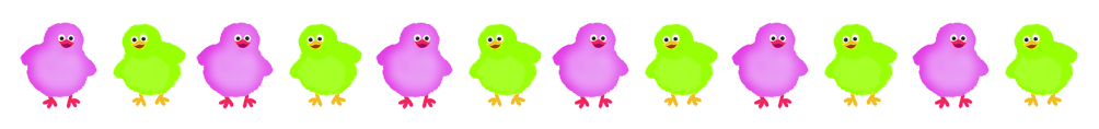 Easter chickens lila green
