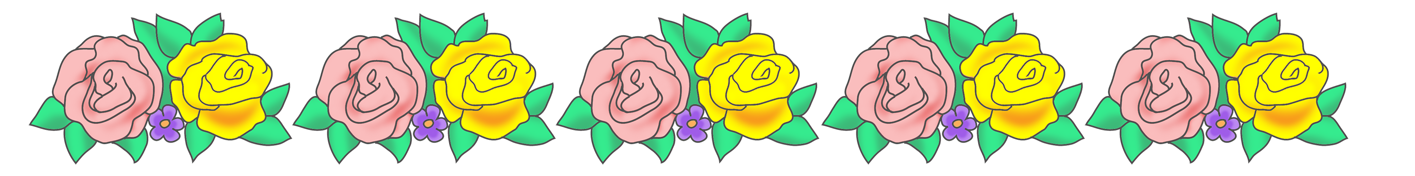 rose flower border