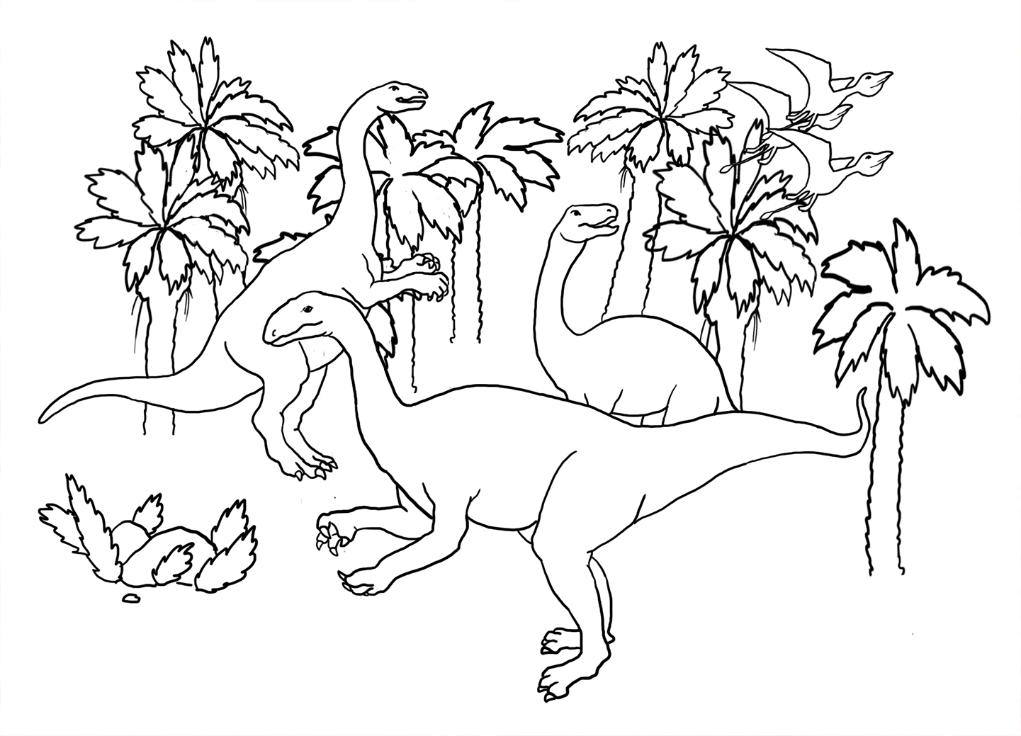 dinosaur coloring sheet brontosaurus