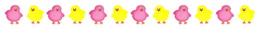 Easter chicks border