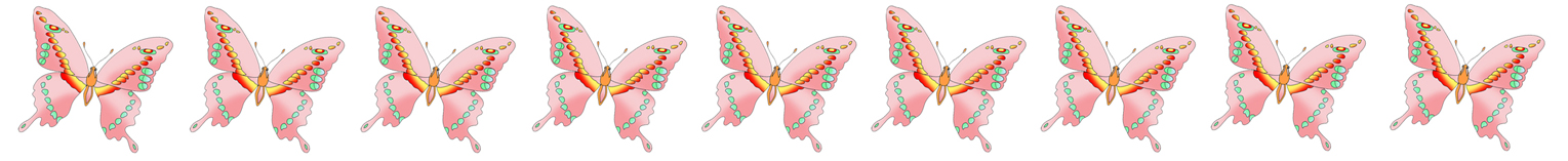 border with pink butterflies