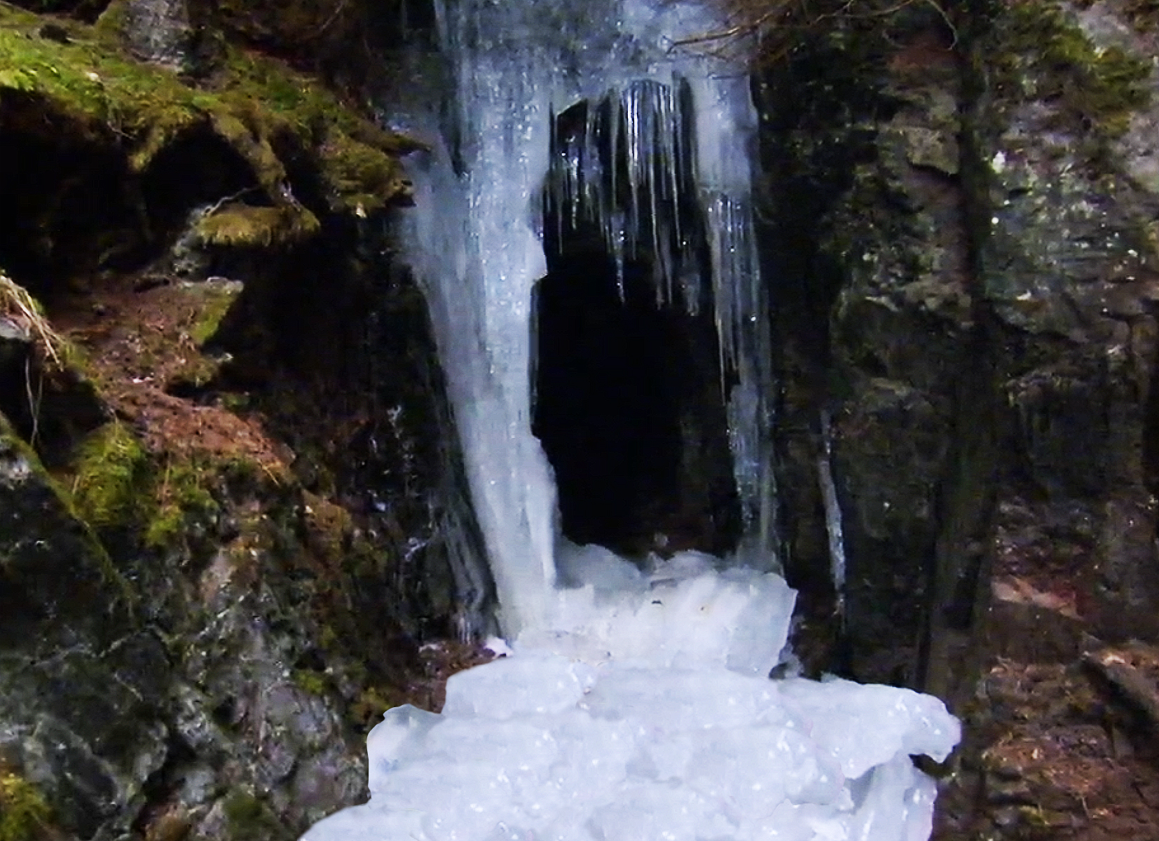 Cave and icicles