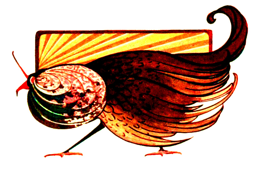 Art Nouveau picture of bird