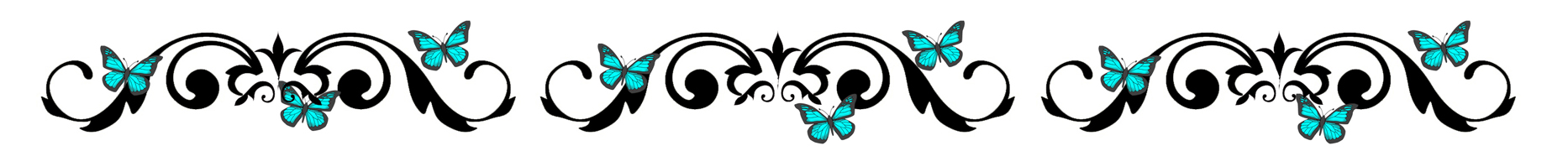 blue butterfly border