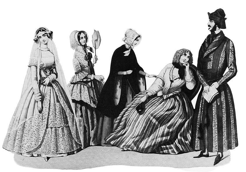 1848 victorian clothes