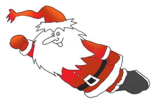 santa claus clipart super santa flying