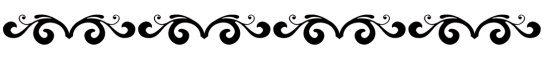 black page divider with swirls