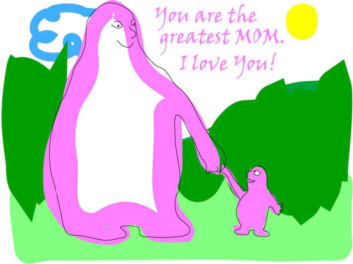 your are the greatest mom i love you card