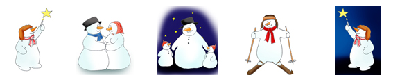 border with funny snowman clip art
