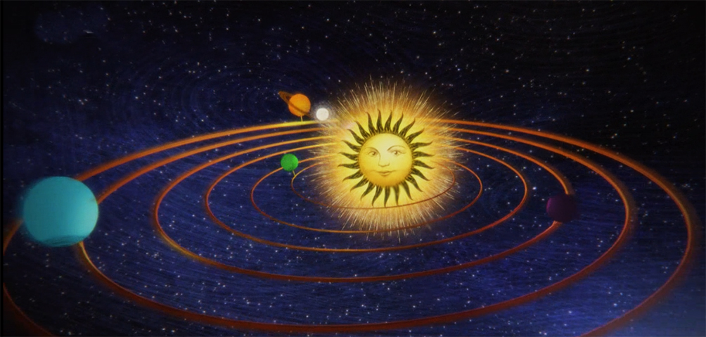 drawing of solar system