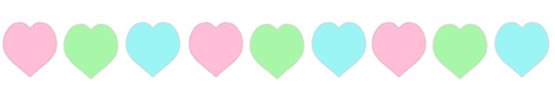 valentine clipart band coloured hearts