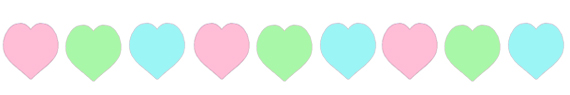 valentine clipart band coloured hearts