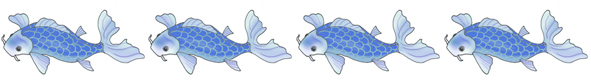 koi fish drawings border blue