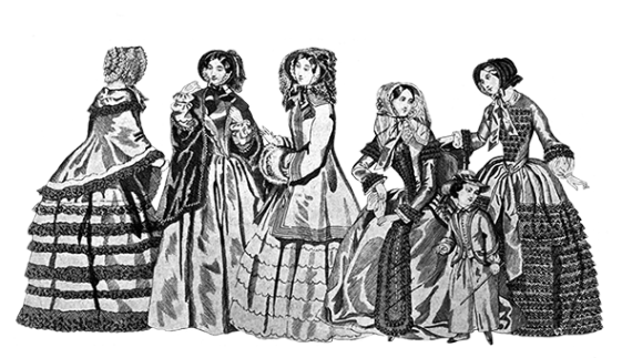 Victorian dresses 1849