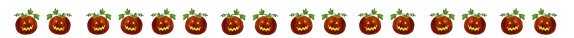 Halloween border with pumpkins