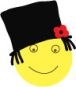 funny top hat smiley clipart