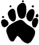 paw print of red kangaroo