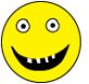 smiley face with teeth
