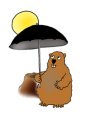 groundhog day printables with umbrella