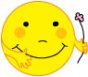 smiley face clipart with flower