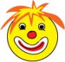 funny clown smiley face