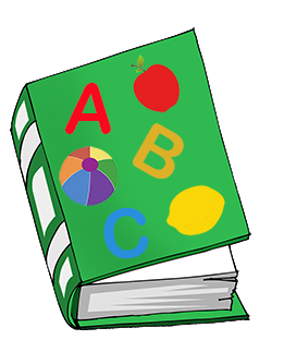 ABC school book clipart