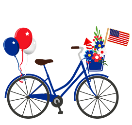 American 4th of July bike