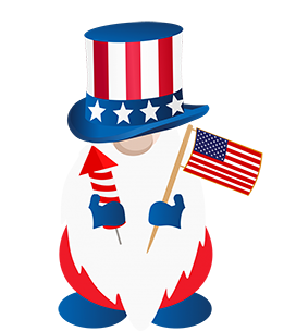 American Independence day gnome