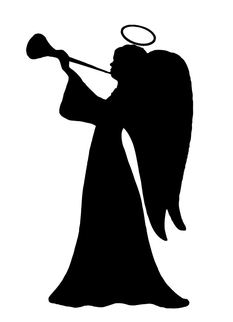 angel silhouette clipart