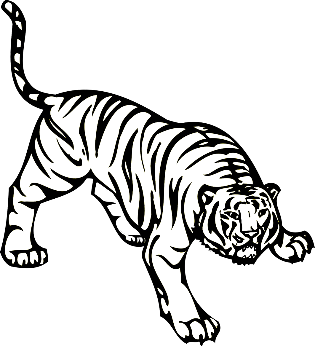 tiger clipart black