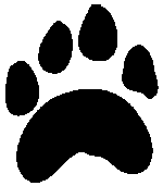 tiger paw print animal clipart