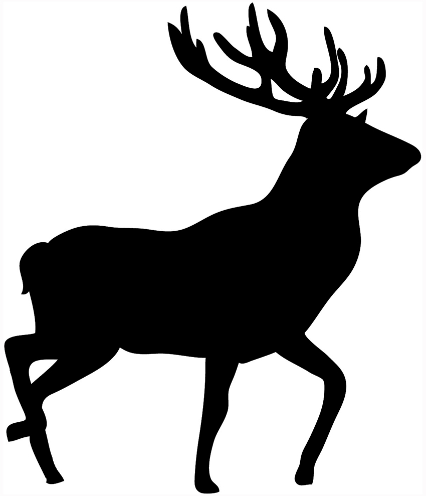 deer silhouette black stag