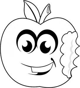 apple cartoon drawing