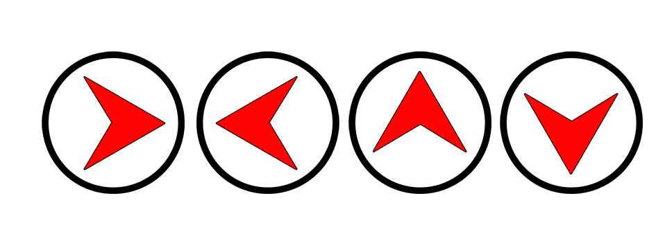 arrow signs in circle