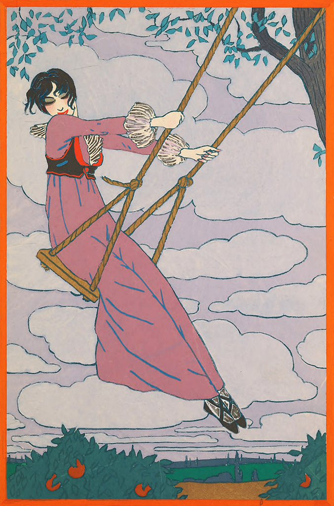Art Nouveau art deco postcard