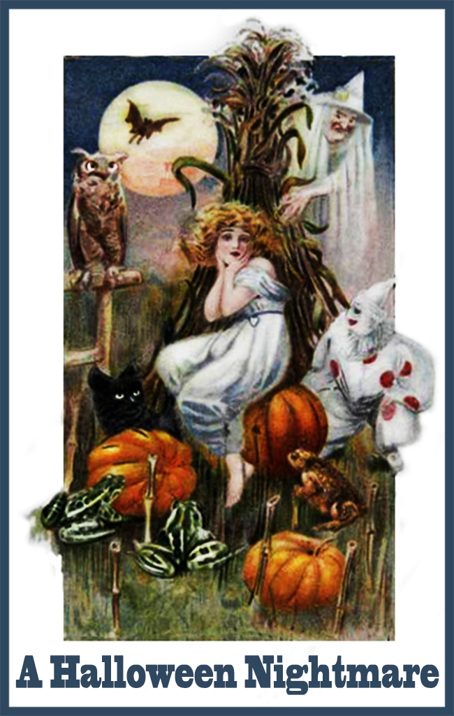 Halloween nightmare postcard