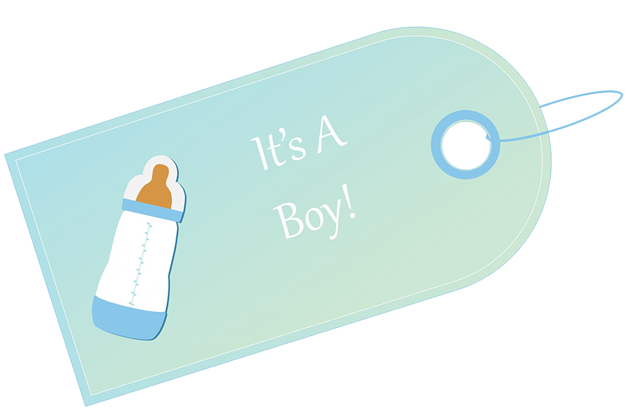 baby boy gift tag