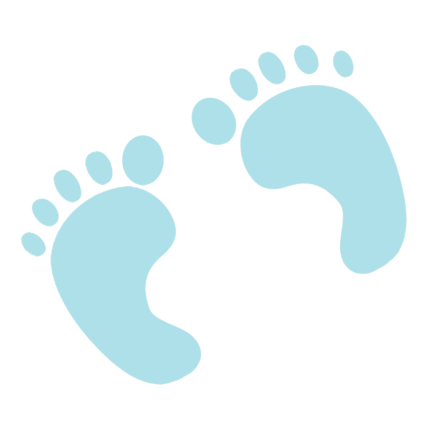 baby footprints blue
