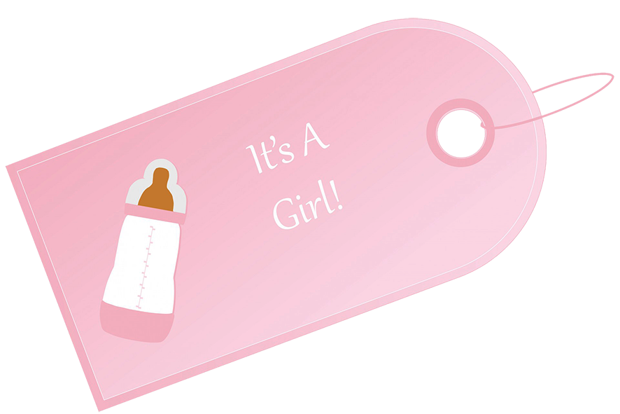 baby gift tag pink