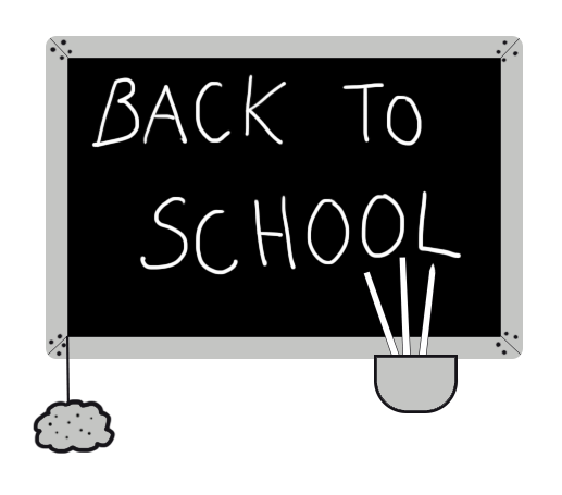 back to school clip art with text