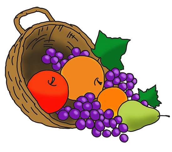 Basket with autumn fruits