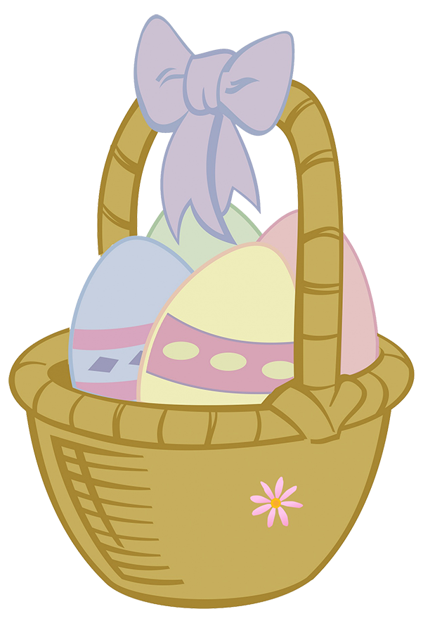 basket with Easter eggs