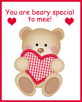 Bear Valentine greeting cute