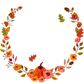 beautiful fall leaves border circle