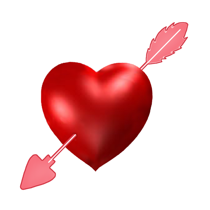 Valentine heart with arrow