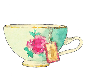 beautiful tea cup illustration