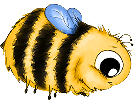 cute funny bee drawing