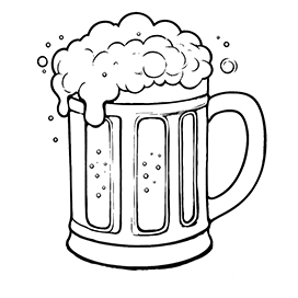 beer mug coloring page